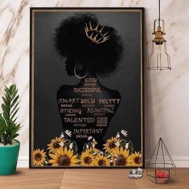 Black Queen I Am Enough Black Pride Paper Poster No Frame/ Wrapped Canvas Wall Decor Full Size 1625732720170.jpg