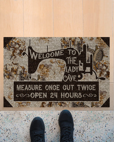 Welcome To Sewing Lady Cave Vintage Funny Indoor And Outdoor Doormat Warm House Gift Welcome Mat Birthday Gift For Sewing Lovers 1626430042599.jpg