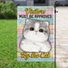 All Visitors Must Be Approved By The Cat Flag | Garden Flag | Double Sided House Flag - GIFTCUSTOM