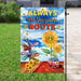 Always Take The Scenic Route Hippie Roadtrip Flag | Garden Flag | Double Sided House Flag - GIFTCUSTOM