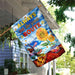 Always Take The Scenic Route Hippie Roadtrip Flag | Garden Flag | Double Sided House Flag - GIFTCUSTOM