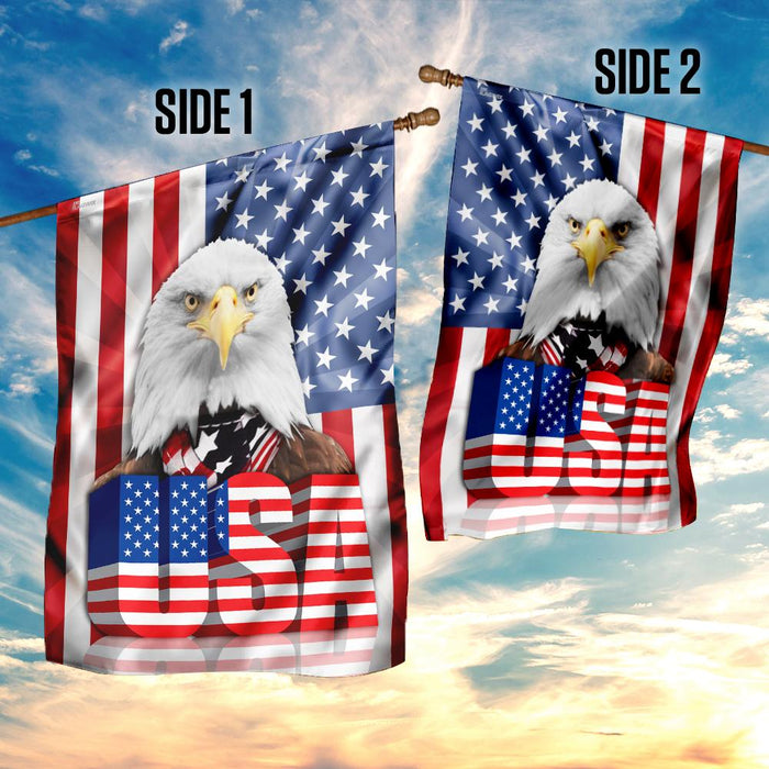 American Bald Eagle Flag | Garden Flag | Double Sided House Flag - GIFTCUSTOM