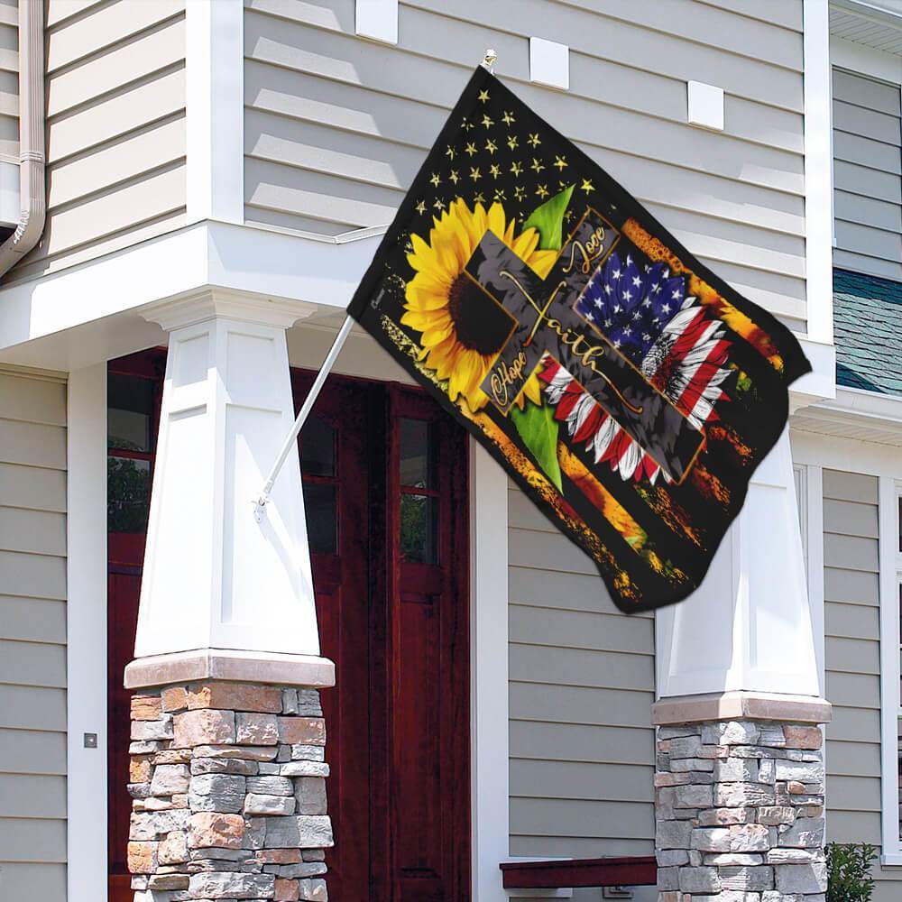 American Faith Hope Love Flag - GIFTCUSTOM