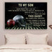 American football Canvas and Poster ��� Dad to Son ��� never forget that wall decor visual art - GIFTCUSTOM