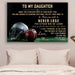 American Football Canvas and Poster ��� mom to daughter ��� never lose wall decor visual art - GIFTCUSTOM