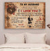 American football Canvas and Poster ��� to my husband ��� I love you wall decor visual art - GIFTCUSTOM