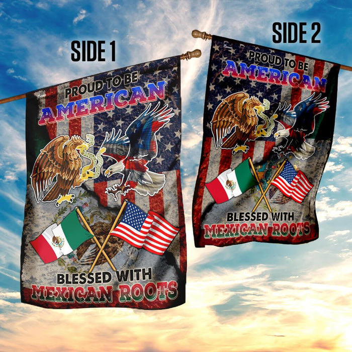 American Mexican Friendship Flag | Garden Flag | Double Sided House Flag - GIFTCUSTOM