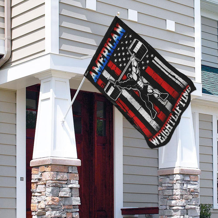 American Weightlifting Flag | Garden Flag | Double Sided House Flag - GIFTCUSTOM