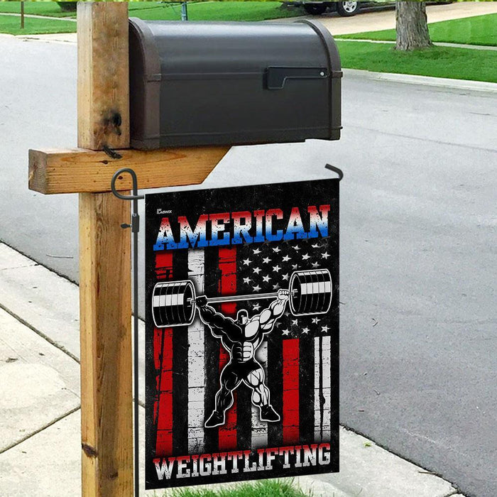 American Weightlifting Flag | Garden Flag | Double Sided House Flag - GIFTCUSTOM