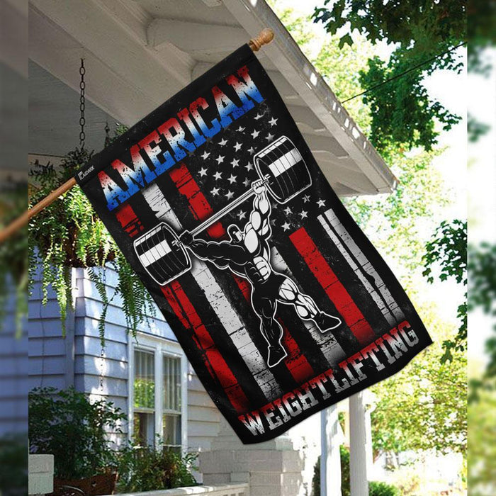 American Weightlifting Flag | Garden Flag | Double Sided House Flag - GIFTCUSTOM