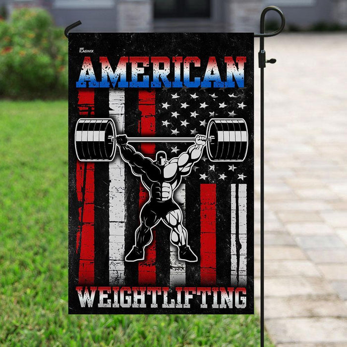 American Weightlifting Flag | Garden Flag | Double Sided House Flag - GIFTCUSTOM