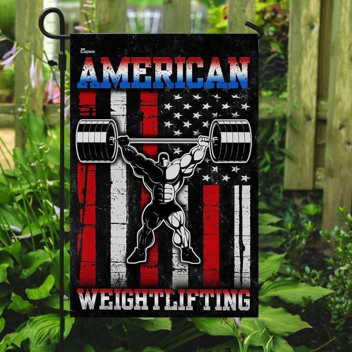 American Weightlifting Flag | Garden Flag | Double Sided House Flag - GIFTCUSTOM