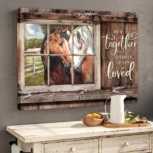 And So Together They Built A Life Horizontal Canvas gift for husband - GIFTCUSTOM