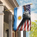 Argentina Vs American Flag | Garden Flag | Double Sided House Flag - GIFTCUSTOM