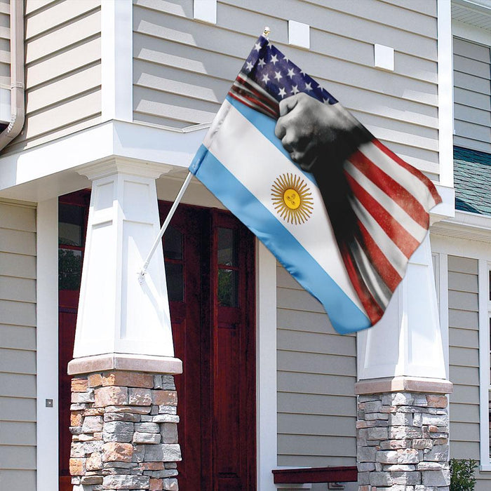 Argentina Vs American Flag | Garden Flag | Double Sided House Flag - GIFTCUSTOM