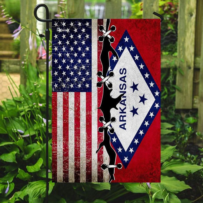 Arkansas American US Flag | Garden Flag | Double Sided House Flag - GIFTCUSTOM