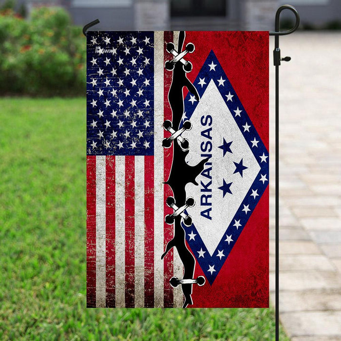 Arkansas American US Flag | Garden Flag | Double Sided House Flag - GIFTCUSTOM