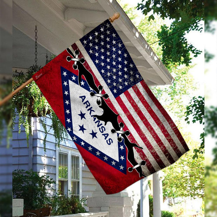 Arkansas American US Flag | Garden Flag | Double Sided House Flag - GIFTCUSTOM