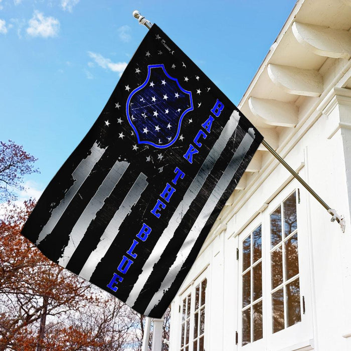 Back The Blue Flag | Garden Flag | Double Sided House Flag - GIFTCUSTOM