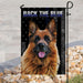 Back The Blue German Shepherd K9 Unit Flag | Garden Flag | Double Sided House Flag - GIFTCUSTOM