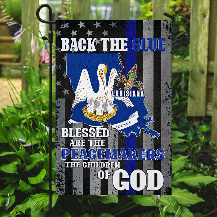 Back The Blue – Louisiana Flag | Garden Flag | Double Sided House Flag - GIFTCUSTOM