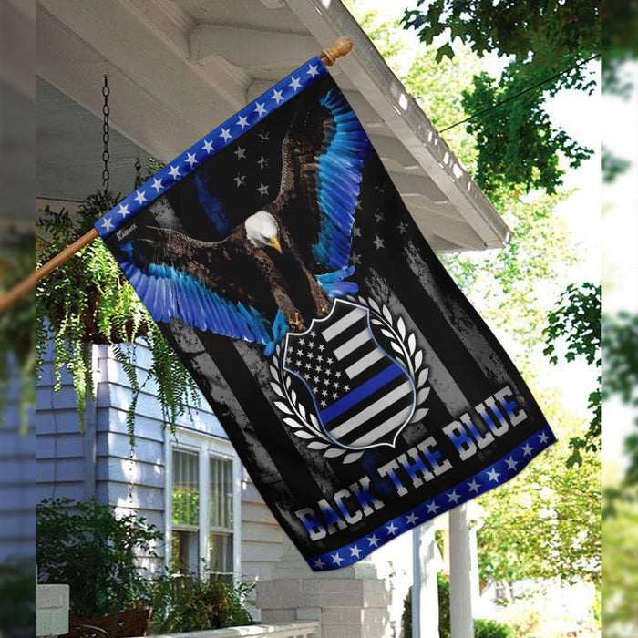 Back The Blue Police Flag | Garden Flag | Double Sided House Flag - GIFTCUSTOM