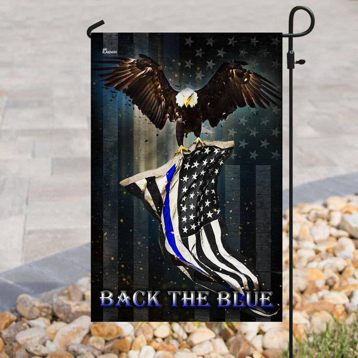 Back The Blue Police Flag | Garden Flag | Double Sided House Flag - GIFTCUSTOM