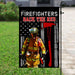 Back The Red Firefighter Flag | Garden Flag | Double Sided House Flag - GIFTCUSTOM