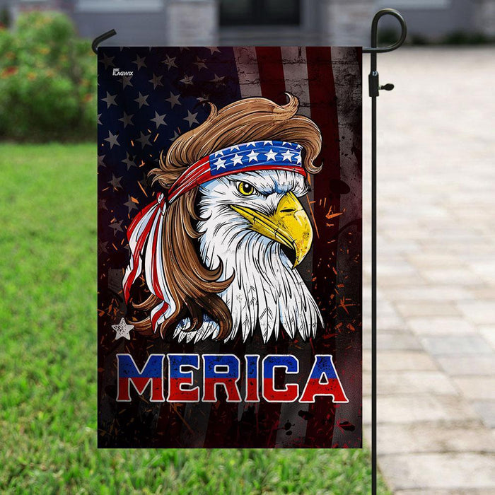 Bald Eagle American Flag | Garden Flag | Double Sided House Flag - GIFTCUSTOM