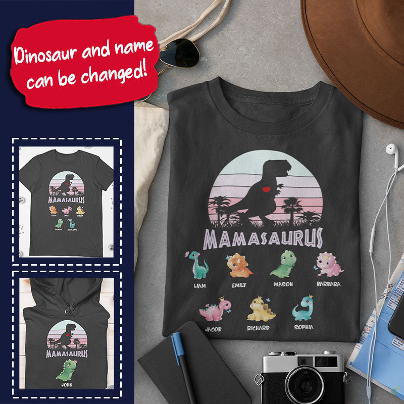 Mamasaurus, My Cute Litle Dinosaurs Personalized Apparel