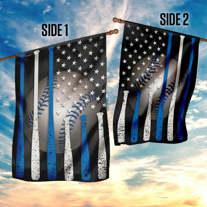 Baseball American Flag | Garden Flag | Double Sided House Flag - GIFTCUSTOM