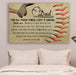 Baseball Canvas and Poster ��� To Dad ��� For all those times wall decor visual art - GIFTCUSTOM