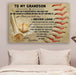 Baseball Canvas and Poster ��� to grandson ��� never lose wall decor visual art - GIFTCUSTOM