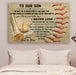 Baseball Canvas and Poster | To our son | never lose | wall decor visual art - GIFTCUSTOM