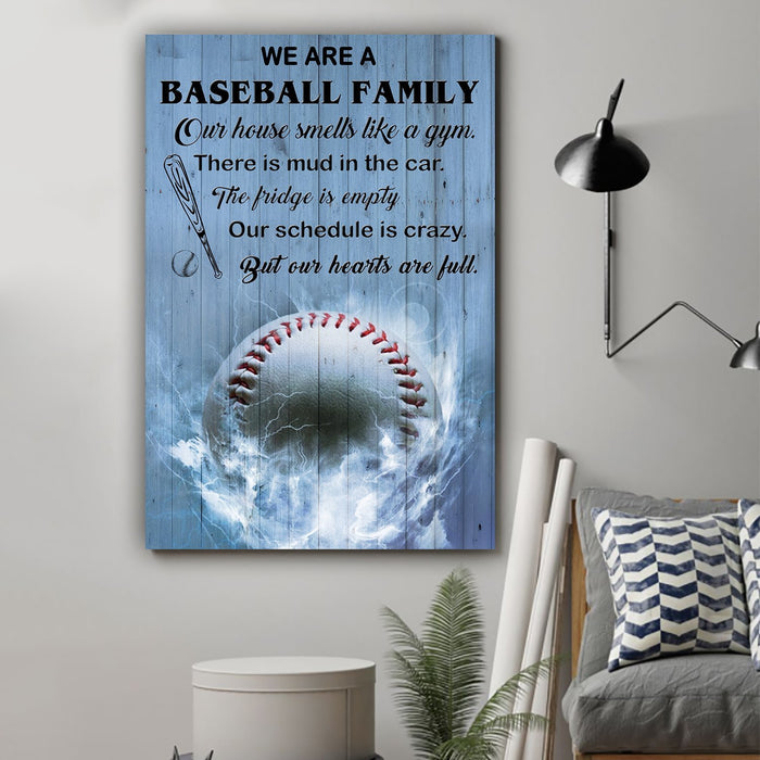 Baseball Canvas and Poster ��� We are a baseball family wall decor visual art - GIFTCUSTOM