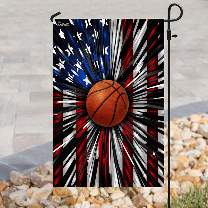 Basketball American Flag | Garden Flag | Double Sided House Flag - GIFTCUSTOM