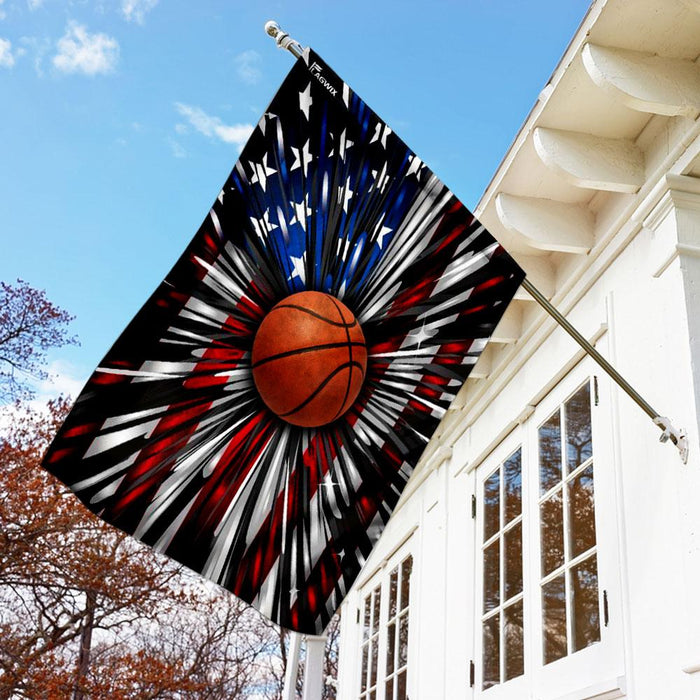 Basketball American Flag | Garden Flag | Double Sided House Flag - GIFTCUSTOM