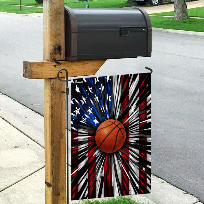 Basketball American Flag | Garden Flag | Double Sided House Flag - GIFTCUSTOM