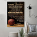 basketball Canvas and Poster ��� Dad to Daughter ��� never lose German vs wall decor visual art - GIFTCUSTOM