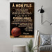 basketball Canvas and Poster ��� Dad to Son ��� never lose french vs wall decor visual art - GIFTCUSTOM