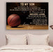 Basketball Canvas and Poster ��� dad to son ��� never lose wall decor visual art - GIFTCUSTOM