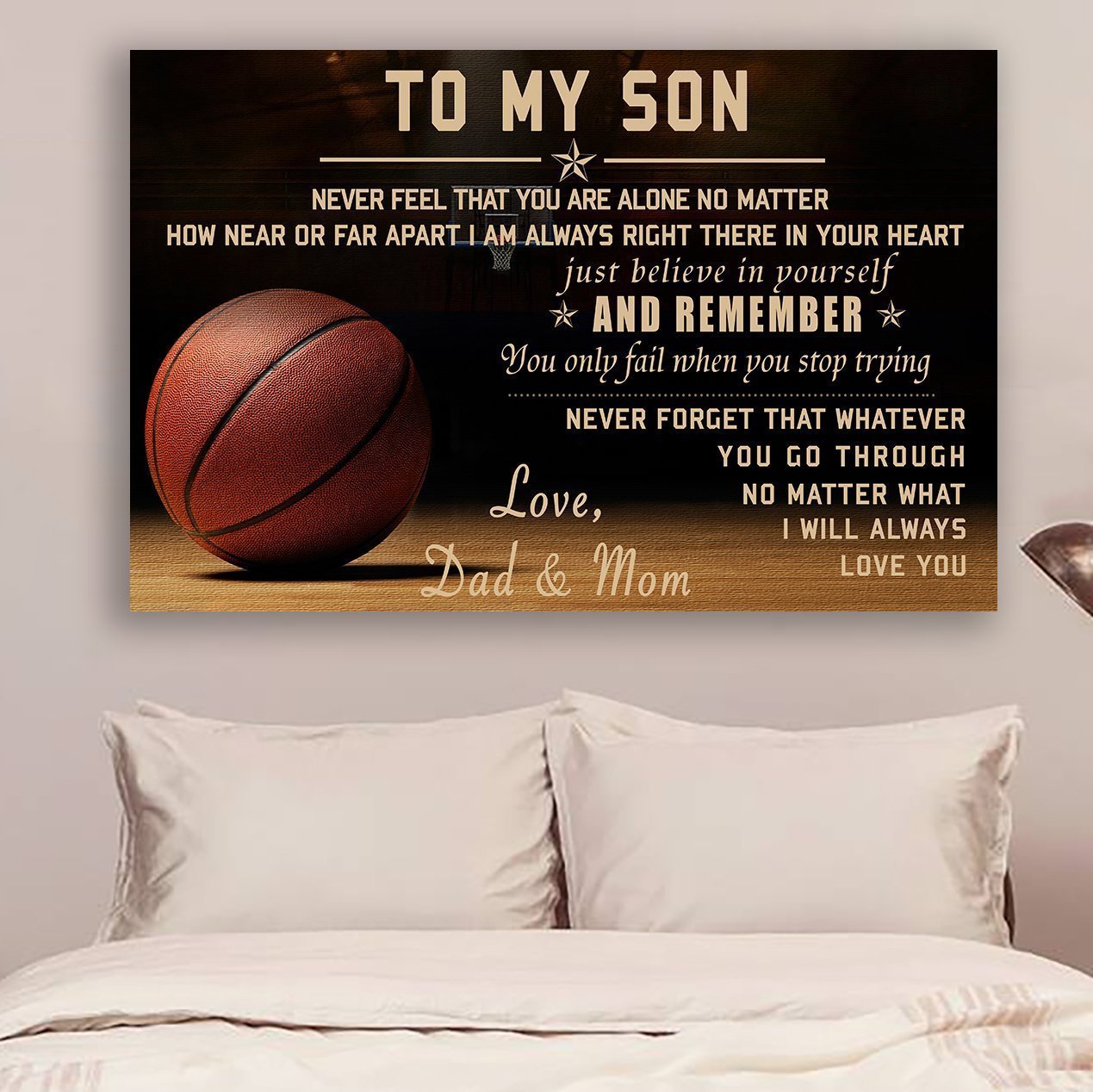 Basketball Canvas and Poster ��� Dad&Mom ��� never feel that wall decor visual art - GIFTCUSTOM