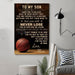 Basketball Canvas and Poster ��� Mom son ��� never lose wall decor visual art - GIFTCUSTOM
