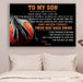 Basketball Canvas and Poster ��� Mom to son ��� Your way back home wall decor visual art - GIFTCUSTOM