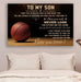 basketball Canvas and Poster ��� to Son ��� never lose wall decor visual art - GIFTCUSTOM