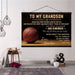 Basketball Hanging Canvas Grandpa to Grandson Never feel that you are alone wall decor visual art - GIFTCUSTOM