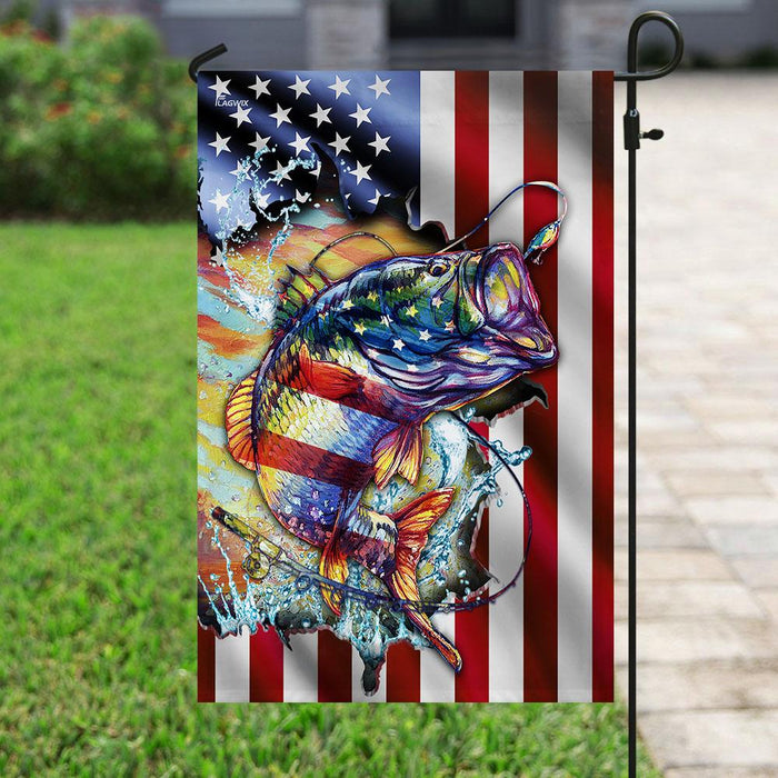 Bass Fishing Flag | Garden Flag | Double Sided House Flag - GIFTCUSTOM