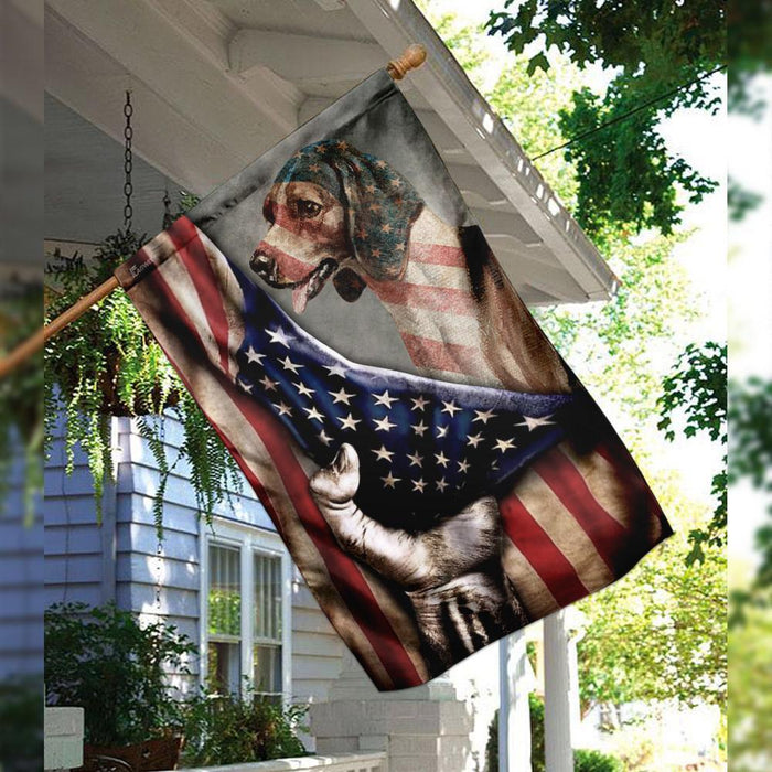 Beagle American US Flag | Garden Flag | Double Sided House Flag - GIFTCUSTOM