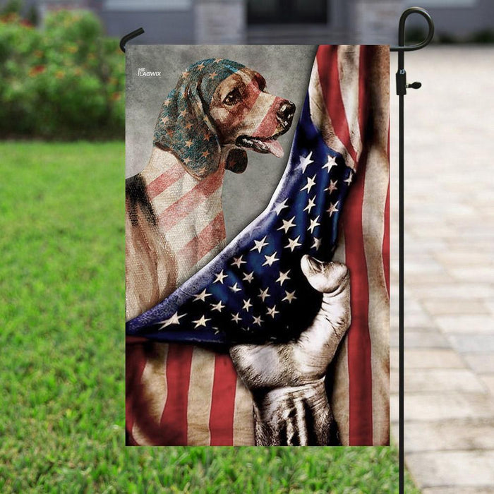Beagle American US Flag | Garden Flag | Double Sided House Flag - GIFTCUSTOM