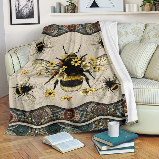 Bee Boho Pattern Blanket - GIFTCUSTOM
